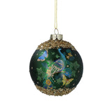 Gisela Graham Peacock Glass Decoration