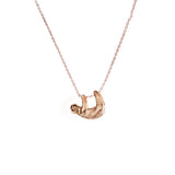 Sloth Necklace, Gold Plated