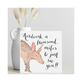 Aardvark Calligraphy Greetings Card