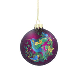 Gisela Graham Hummingbird Glass Decoration