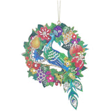 Gisela Graham Peacock Wooden Decoration