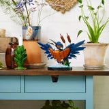 Lego Icons Kingfisher Playset placed on a shelf in the kitchen