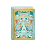 Ocean Print Birthday Book Card