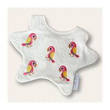 Embroidered Parrot Bib