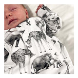 Safari Print Cotton Baby / Toddler Sleepsuit