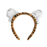Tiger Head Band With White Ears, Fancy Dress Accessory
