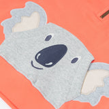 Children's Orange Applique Koala Hoodie