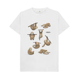 Children's White ZSL Sloths T-Shirt