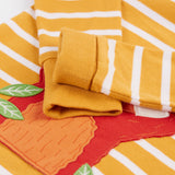 Children's Yellow Red Panda Applique Top