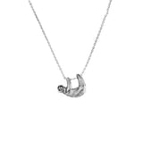 Sloth Necklace, Silver Plated