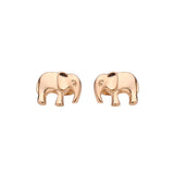 Elephant Earrings, Gold Plated