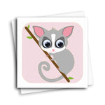 Googly Eyes Bush Baby Greetings Card