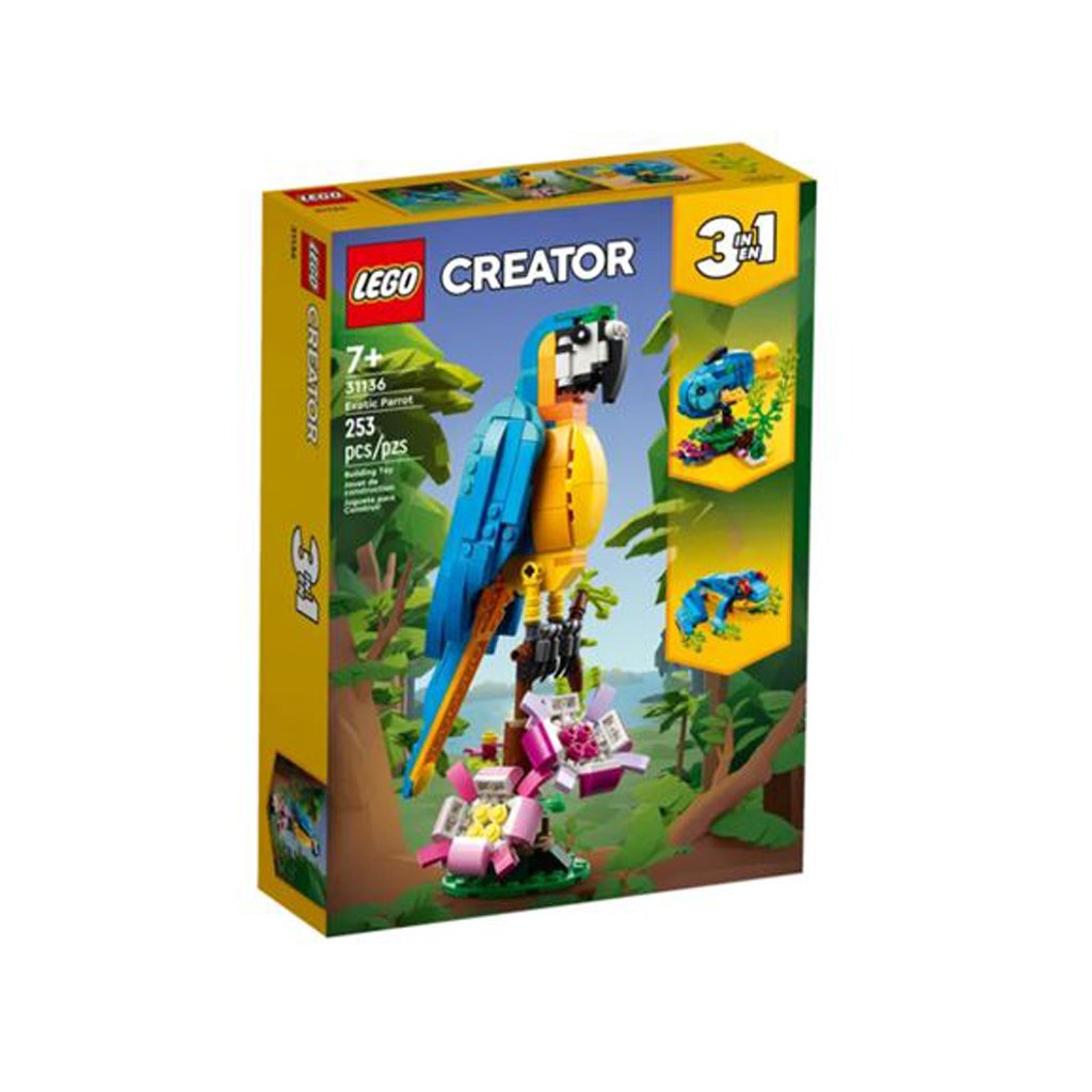 Lego Exotic Parrot in 1| ZSL Shop - Main Image