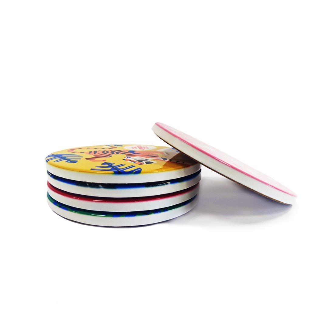 London Souvenir Tiger Coaster, Ceramic