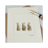 Meerkat Wool Detail Greetings Card