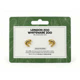 Sloth Earrings, Gold Plated