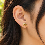 Sloth Earrings, Gold Plated