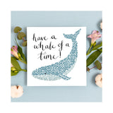 Whale Calligraphy Greetings Card