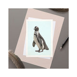 African Penguin Illustration Greetings Card