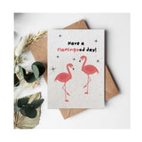 Flamingo Seed Paper Card