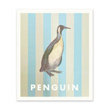 Striped Penguin Print