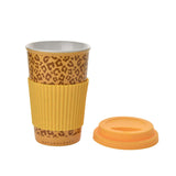 Cheetah Ceramic Travel Mug