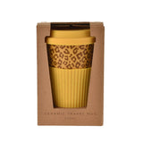 Cheetah Ceramic Travel Mug