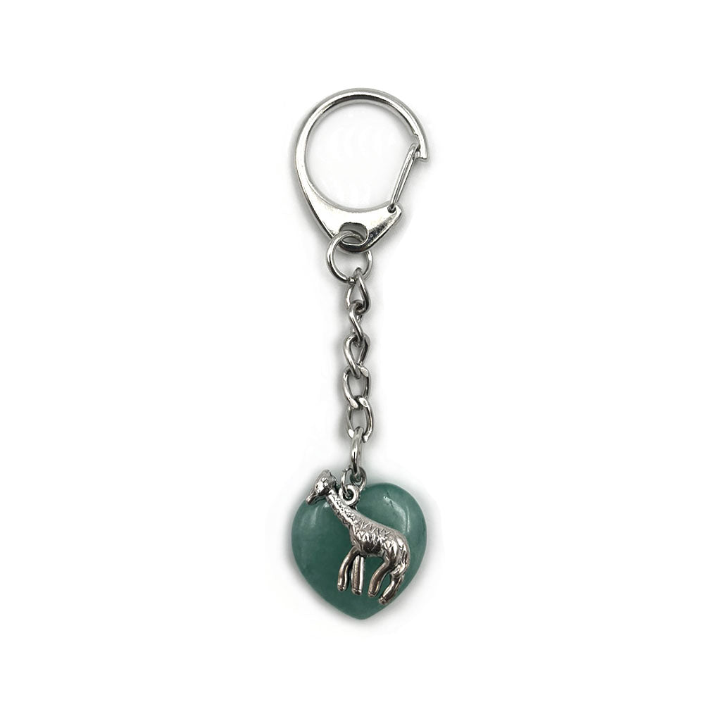 Giraffe and Heart Keyring | ZSL Shop