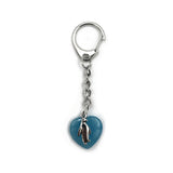 Penguin and Heart Keyring