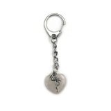 Flamingo and Heart Keyring