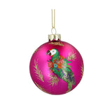 Gisela Graham Parrot Glass Decoration