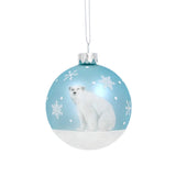 Gisela Graham Polar Bear Glass Decoration