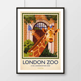 London Zoo Giraffes Poster