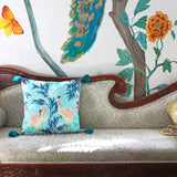 Crane Embroidered Cushion