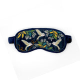 Bird & Foliage Embroidered Eye Mask