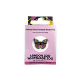 Hebes Pink Foster Butterfly Pin Badge
