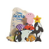 Ocean Stacking Wooden Animals & Bag