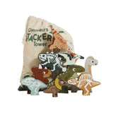 Dinosaurs Stacking Wooden Animals & Bag