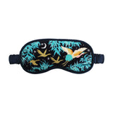 Crane Embroidered Eye Mask