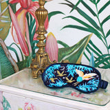 Crane Embroidered Eye Mask