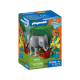 Playmobil Zoo: Baby Elephant and Zookeeper Playset