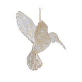 Gisela Graham Clear & Gold Hummingbird Decoration