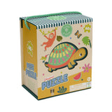 Turtle Shaped Jungle Puzzle, 60 Pieces
