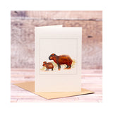 Capybara Wool Detail Greeting Card