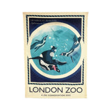 London Zoo Penguins Tea Towel