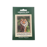 London Zoo Tiger Wooden Magnet
