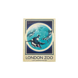 London Zoo Penguins Wooden Magnet