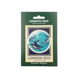 London Zoo Penguins Wooden Magnet