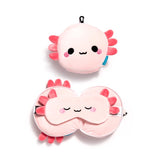 Axolotl Travel Pillow & Eye Mask