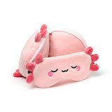 Axolotl Travel Pillow & Eye Mask